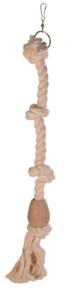 ROPE SWING WITH TWO KNOTS AND WOODEN BALL