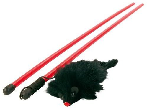 KITTY-DANGLER STICK WITH PLUSH TOY