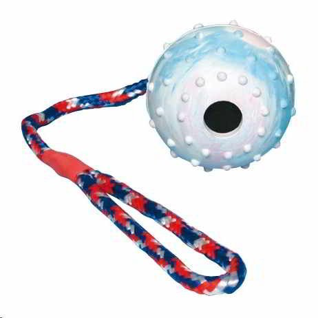 BALL WITH MULTICOLOR STRING