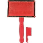 SOFT CARDING MACHINE WITH CLEANING COMB