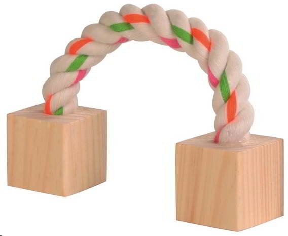 ROPE WITH WOODEN CUBES