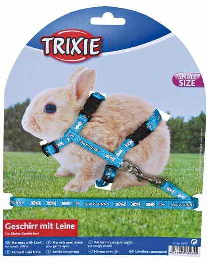 LEASH AND HARNESS WITH MOTIFS FOR SMALL RABBITS